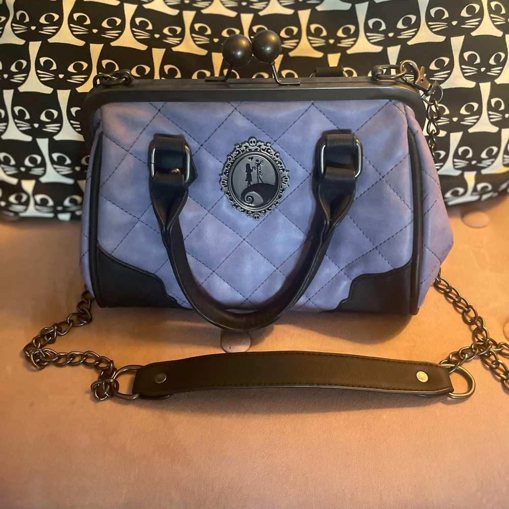 Nightmare Before Christmas Quilted lavender chain bag NWT